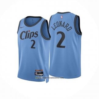 Camiseta Los Angeles Clippers Kawhi Leonard #2 Ciudad 2024-25 Azul
